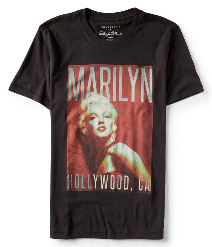 Aeropostale Aeropostale Guys' Marilyn Monroe Hollywood Graphic Tee - Black, Xsmall