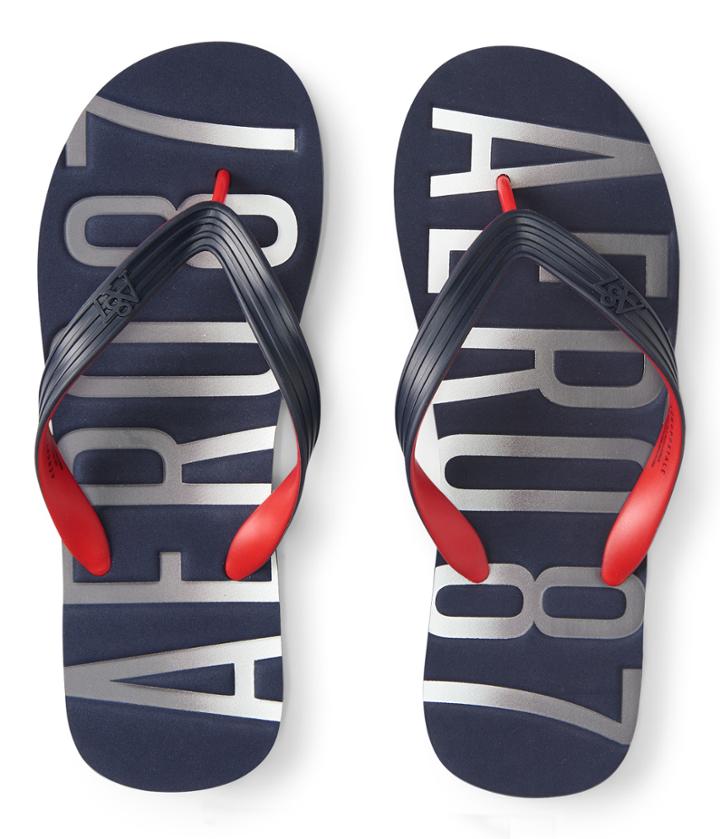 Aeropostale Aeropostale Aero Stamped Flip-flop - Classic Navy, Small