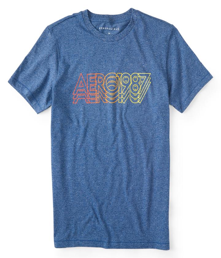 Aeropostale Aeropostale Aero 1987 Graphic Tee - Navy, Xsmall