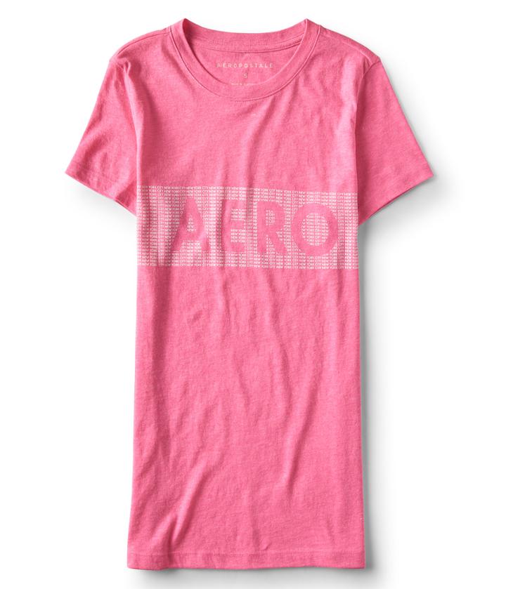 Aeropostale Aeropostale Aero Chest Stripe Graphic Tee - Pink, Xsmall