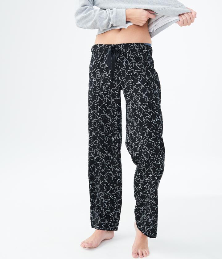Aeropostale Aeropostale Lld Stars Flannel Sleep Pants - Black, Xsmall