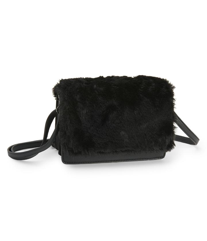 Aeropostale Aeropostale Fuzzy Crossbody Bag - Black