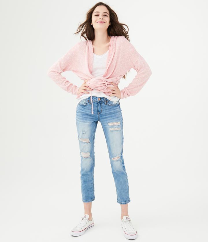 Aeropostale Aeropostale Low-rise Ankle Straight Jean - Light Wash, 00 R