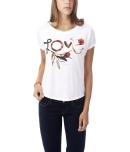 Aeropostale Lovely Feathers Boxy Graphic T