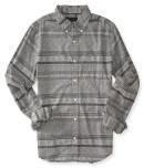 Aeropostale Long Sleeve Fair Isle Print Woven Shirt