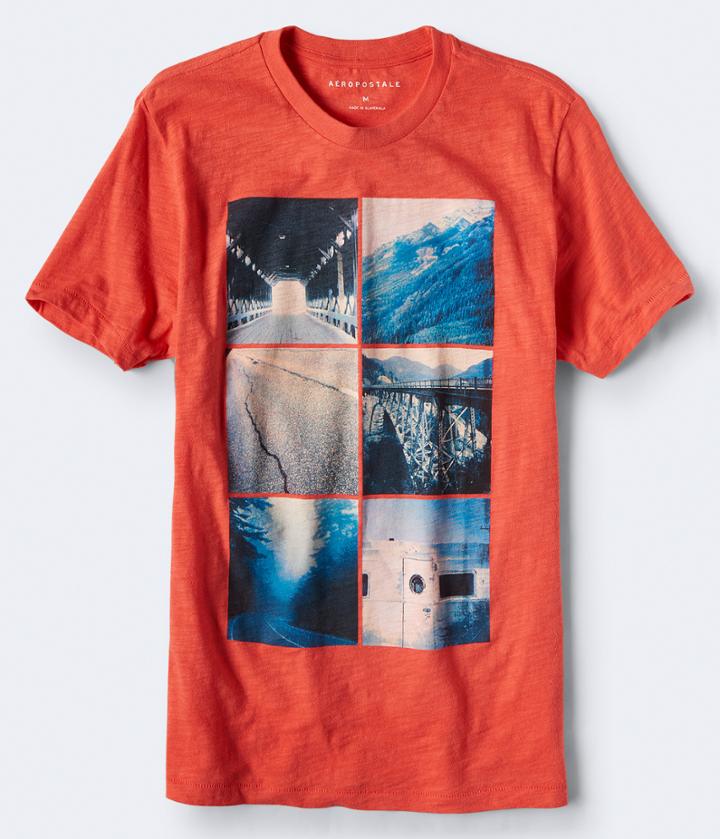 Aeropostale Aeropostale Snapshot Graphic Tee - Coral, Xsmall