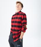 Aeropostale Aeropostale Long Sleeve Buffalo Check Flannel Woven Shirt - Candy Red, Xsmall