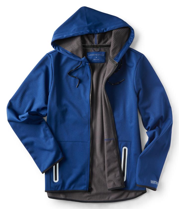 Aeropostale Aeropostale Active Full-zip Hooded Jacket - Seaside Blue, Xsmall