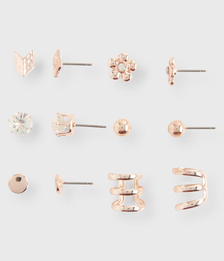 Aeropostale Aeropostale Daisy Stud & Cuff Earring 6-pack - Multi