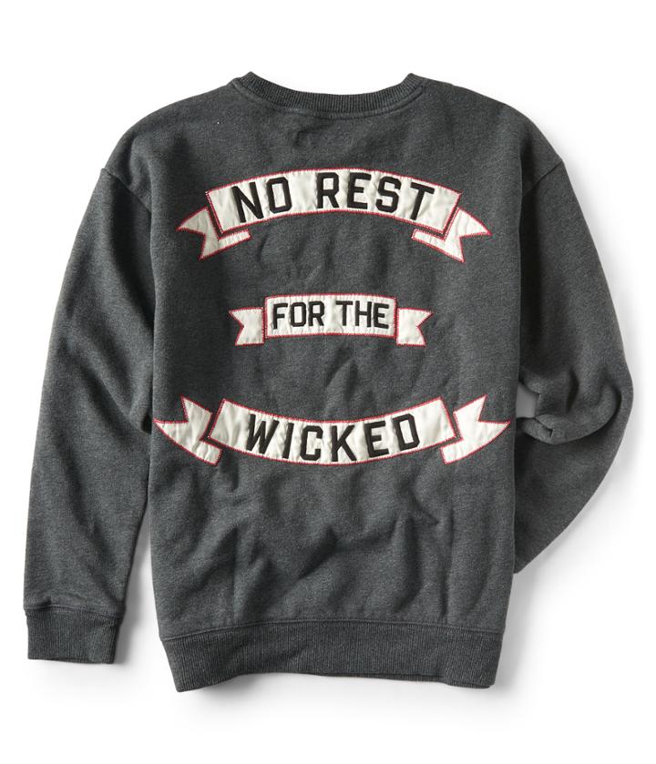 Aeropostale Aeropostale No Rest Crew Sweatshirt - Charcoal Heather Grey, Xsmall