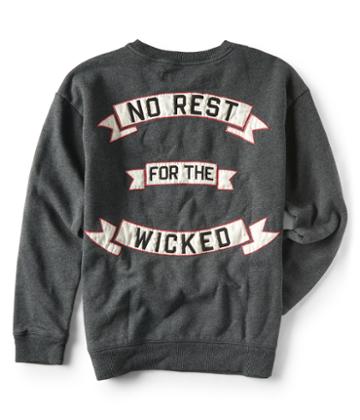 Aeropostale Aeropostale No Rest Crew Sweatshirt - Charcoal Heather Grey, Xsmall
