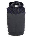 Aeropostale Plaid Hooded Puffer Vest
