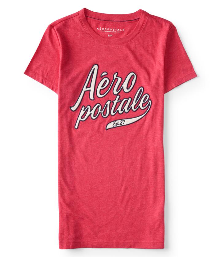 Aeropostale Aeropostale Script Graphic Tee - Magenta, Xsmall