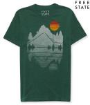 Aeropostale Free State Green Mountains Graphic T
