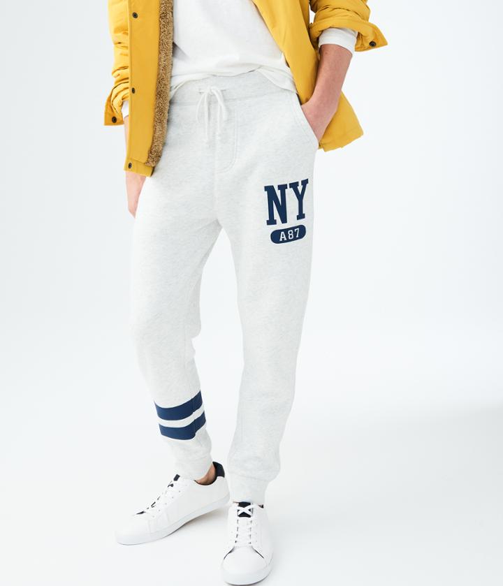 Aeropostale Aeropostale Ny A87 Jogger Sweatpants - Lightest Heather Grey, Xsmall