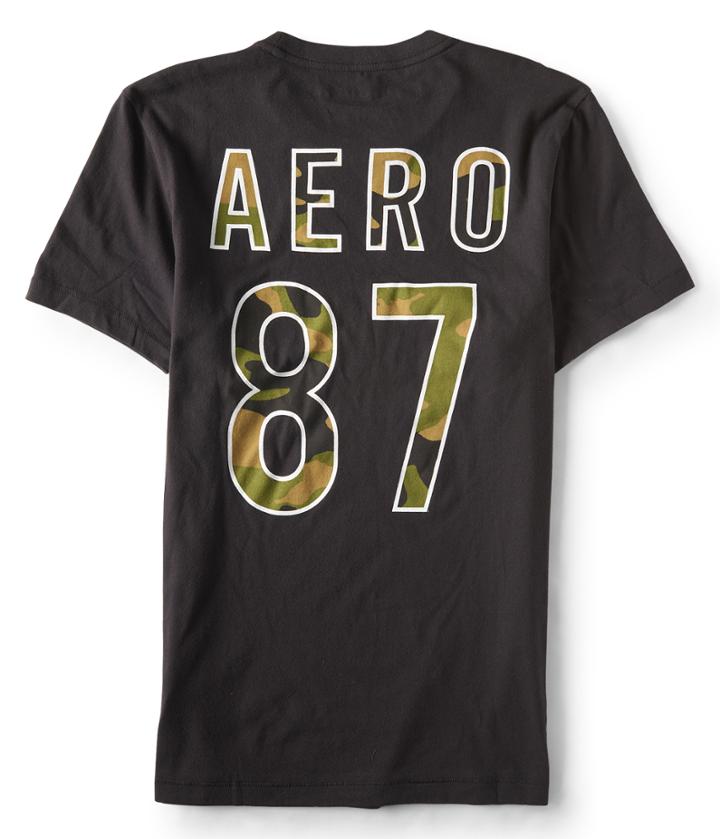 Aeropostale Aeropostale Camo Aero 87 Graphic Tee - Black, Small