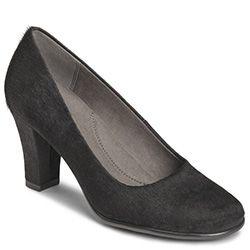 Aerosoles Dolled Up High Heel, Black Calf Hair/patent Leather