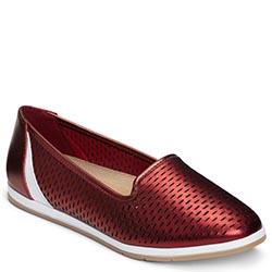Aerosoles Smart Move Flat, Dark Red Metallic