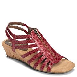 Aerosoles Yetaway Closed-toe Sandal, Red Snake