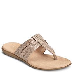 Aerosoles Chlairvoyant Thong Sandal, Taupe Metallic