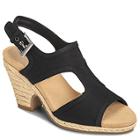 Aerosoles Birdhouse Closed-toe Sandal, Black Fabric