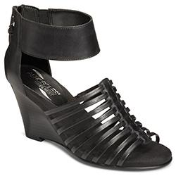 Aerosoles Los Vegas Wedge, Black Leather
