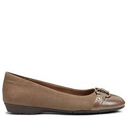 Aerosoles Ultrabrite Ballet Flat, Taupe Faux Suede