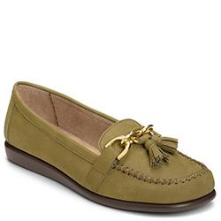 Aerosoles Super Soft Loafer, Green Suede