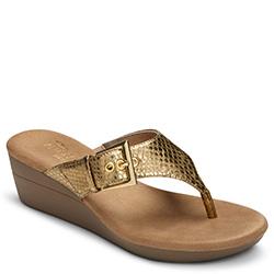 Aerosoles Flower Wedge, Gold Snake