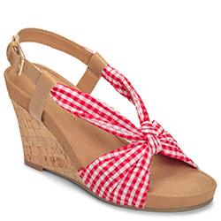 Aerosoles Plush Pillow Wedge, Red White