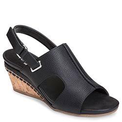 Aerosoles Shortcake Wedge, Black Soft
