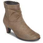 Aerosoles Red Light Bootie, Taupe Faux Suede