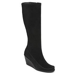 Aerosoles Gather Round Wedge Boot, Black Suede