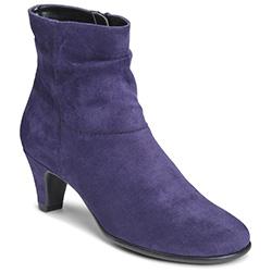 Aerosoles Red Light Bootie, Purple Faux Suede