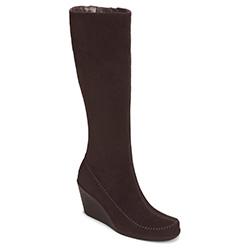 Aerosoles Gather Round Wedge Boot, Brown Suede