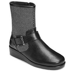 Aerosoles House Party Wedge Boot, Black Studs