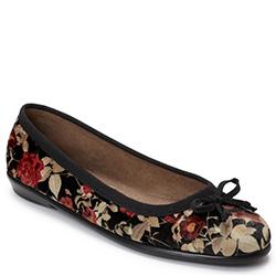 Aerosoles Fast Bet Ballet Flat, Black Floral