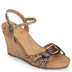 Aerosoles Plush Around Wedge, Brown Snake