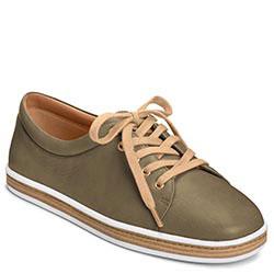 Aerosoles Function Sneaker, Mid Green Leather