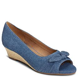 Aerosoles Ship Deck Wedge, Denim Fabric