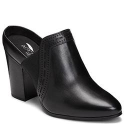 Aerosoles Pocket Square Heel, Black Leather