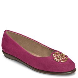 Aerosoles Exhibet Ballet Flat, Purple Suede