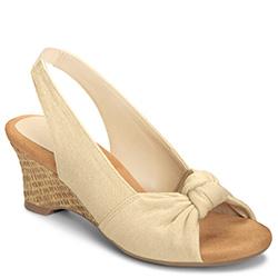 Aerosoles Zen Garden Wedge, Cream Fabric