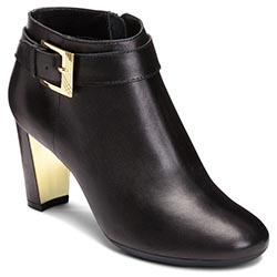 Aerosoles Third Ave Bootie, Black Leather