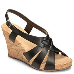 Aerosoles Guava Plush Wedge, Black Tan
