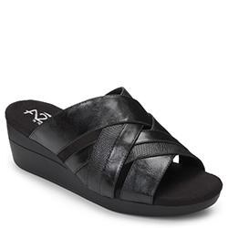 Aerosoles Flower Power Wedge, Black Lizard
