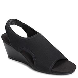 Aerosoles Coffee Cake Wedge, Black Fabric