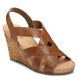 Aerosoles Swim Plush Wedge, Dark Tan