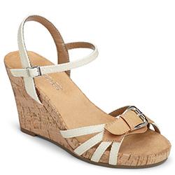 Aerosoles Plush Around Wedge, Cream Fabric