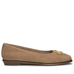 Aerosoles Exhibet Ballet Flat, Taupe Suede